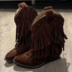 Shyanne Leather Cowboy Boots with Fringe